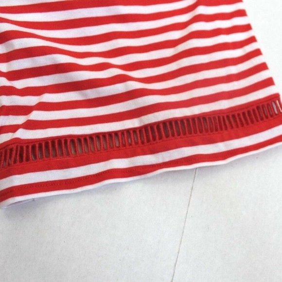 Michael Kors Striped Off-Shoulder Peasant Blouse Size Large - Picture 5 of 8